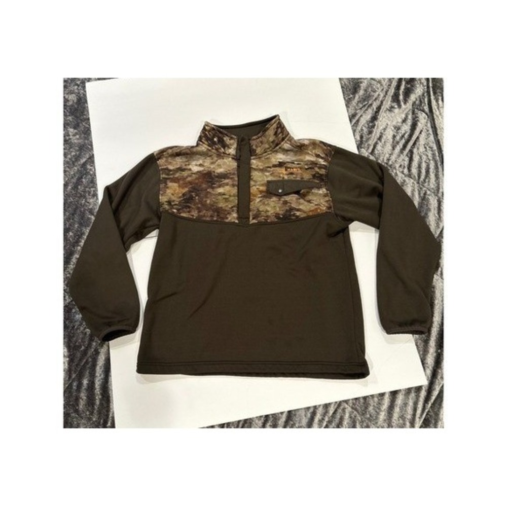 Habit Pullover 1/4 Snap Camo Brown Men's Size Large